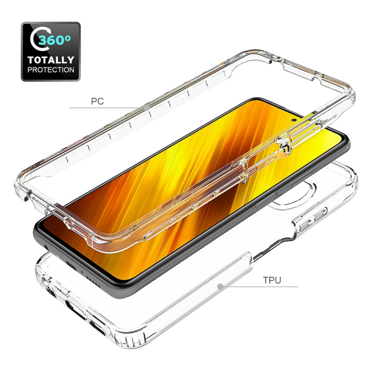 For Xiaomi Poco X3 NFC High Transparency Two-color Gradual Change PC+TPU Phone Case
