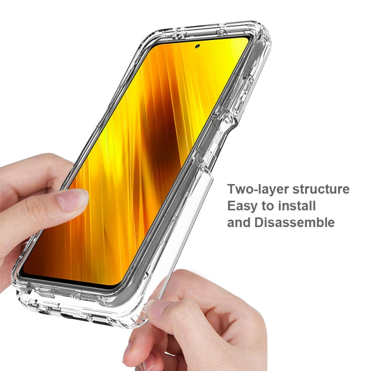 For Xiaomi Poco X3 NFC High Transparency Two-color Gradual Change PC+TPU Phone Case
