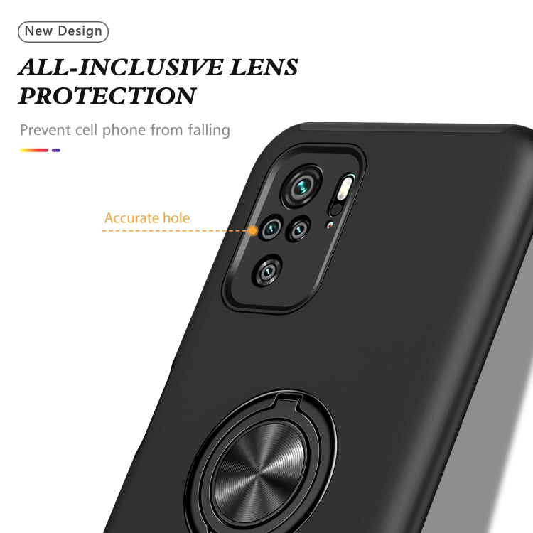 For Xiaomi Redmi Note 10 4G PC + TPU Shockproof Magnetic Phone Case with Invisible Ring Holder
