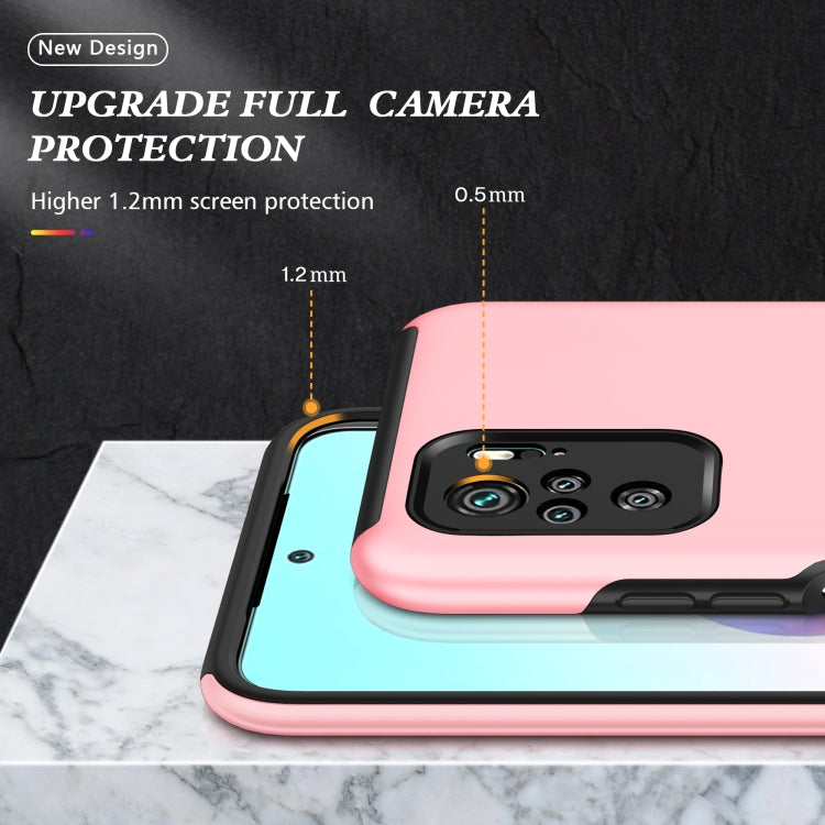 For Xiaomi Redmi Note 10 4G PC + TPU Shockproof Magnetic Phone Case with Invisible Ring Holder