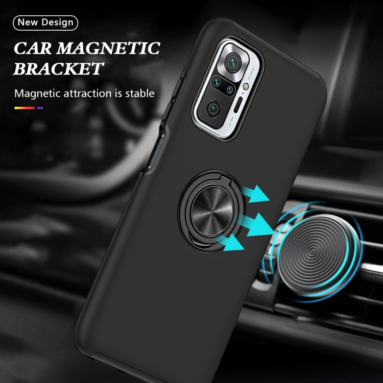 For Xiaomi Redmi Note 10 Pro PC + TPU Shockproof Magnetic Phone Case with Invisible Ring Holder