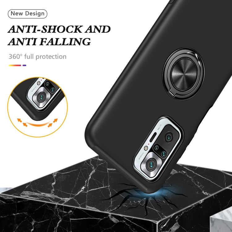 For Xiaomi Redmi Note 10 Pro PC + TPU Shockproof Magnetic Phone Case with Invisible Ring Holder