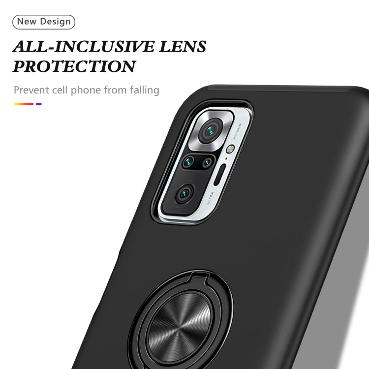 For Xiaomi Redmi Note 10 Pro PC + TPU Shockproof Magnetic Phone Case with Invisible Ring Holder