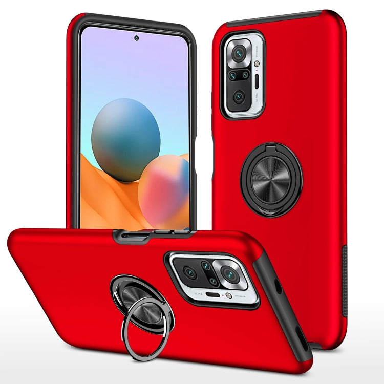 For Xiaomi Redmi Note 10 Pro PC + TPU Shockproof Magnetic Phone Case with Invisible Ring Holder