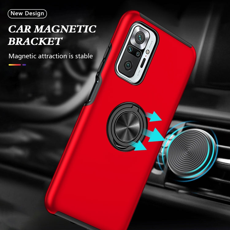 For Xiaomi Redmi Note 10 Pro PC + TPU Shockproof Magnetic Phone Case with Invisible Ring Holder