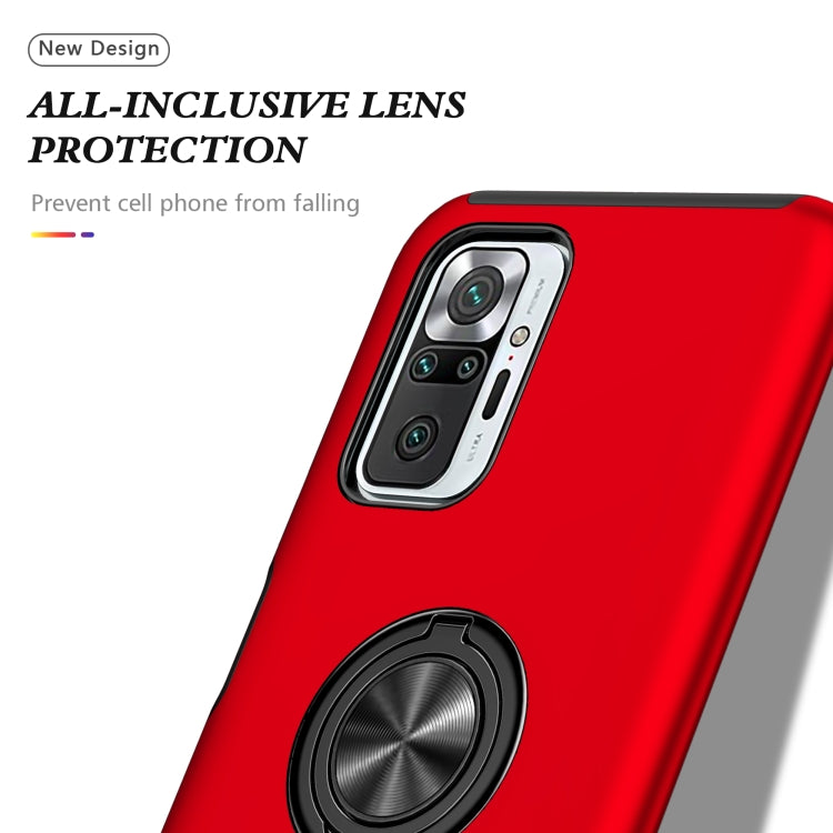 For Xiaomi Redmi Note 10 Pro PC + TPU Shockproof Magnetic Phone Case with Invisible Ring Holder