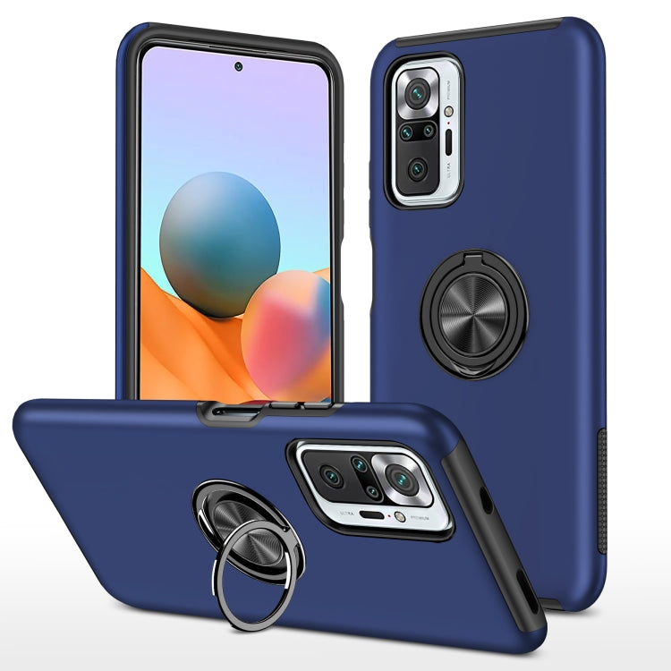 For Xiaomi Redmi Note 10 Pro PC + TPU Shockproof Magnetic Phone Case with Invisible Ring Holder