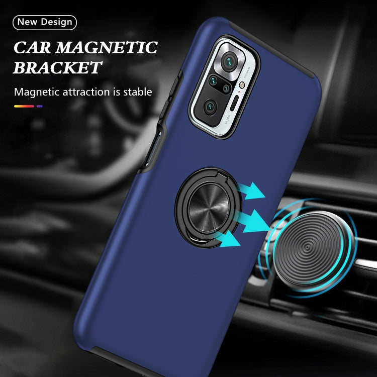 For Xiaomi Redmi Note 10 Pro PC + TPU Shockproof Magnetic Phone Case with Invisible Ring Holder