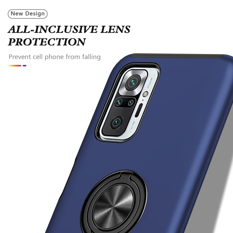 For Xiaomi Redmi Note 10 Pro PC + TPU Shockproof Magnetic Phone Case with Invisible Ring Holder