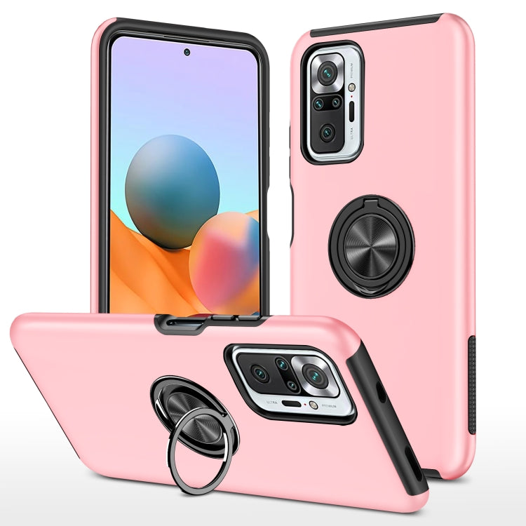 For Xiaomi Redmi Note 10 Pro PC + TPU Shockproof Magnetic Phone Case with Invisible Ring Holder