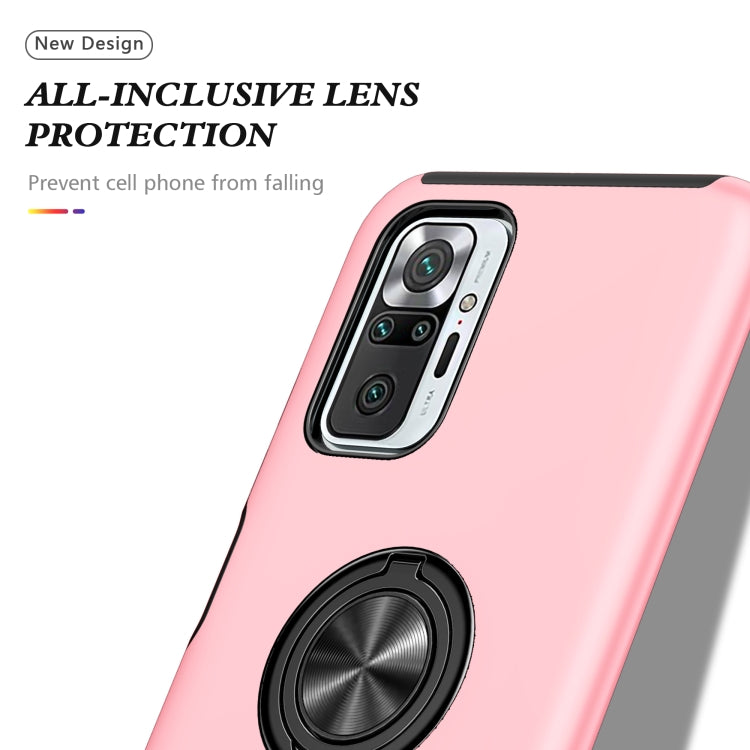 For Xiaomi Redmi Note 10 Pro PC + TPU Shockproof Magnetic Phone Case with Invisible Ring Holder