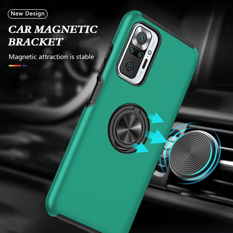 For Xiaomi Redmi Note 10 Pro PC + TPU Shockproof Magnetic Phone Case with Invisible Ring Holder