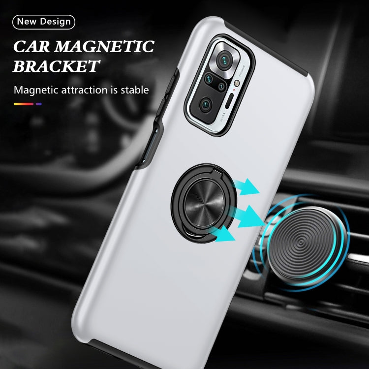 For Xiaomi Redmi Note 10 Pro PC + TPU Shockproof Magnetic Phone Case with Invisible Ring Holder