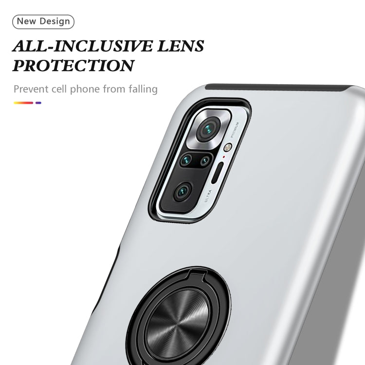 For Xiaomi Redmi Note 10 Pro PC + TPU Shockproof Magnetic Phone Case with Invisible Ring Holder