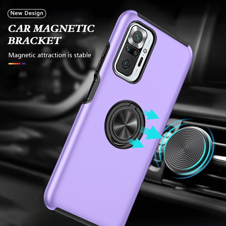 For Xiaomi Redmi Note 10 Pro PC + TPU Shockproof Magnetic Phone Case with Invisible Ring Holder