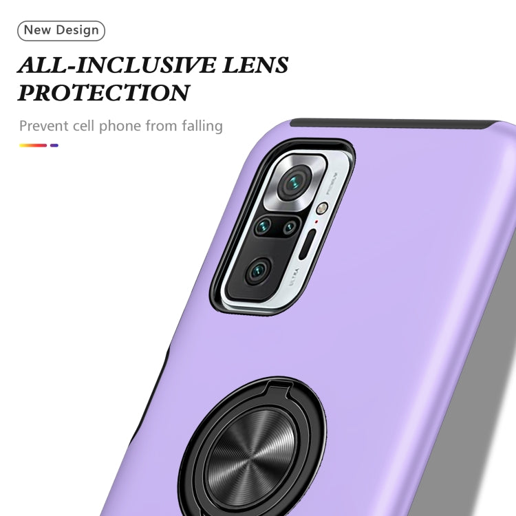 For Xiaomi Redmi Note 10 Pro PC + TPU Shockproof Magnetic Phone Case with Invisible Ring Holder