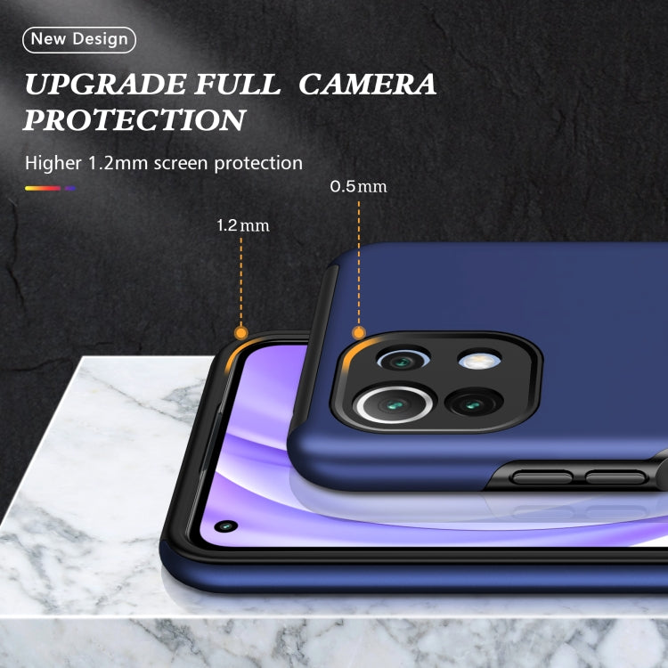 For Xiaomi Mi 11 Lite 5G PC + TPU Shockproof Magnetic Phone Case with Invisible Ring Holder