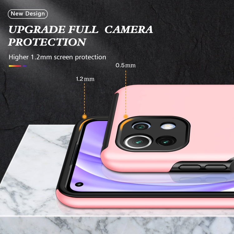 For Xiaomi Mi 11 Lite 5G PC + TPU Shockproof Magnetic Phone Case with Invisible Ring Holder