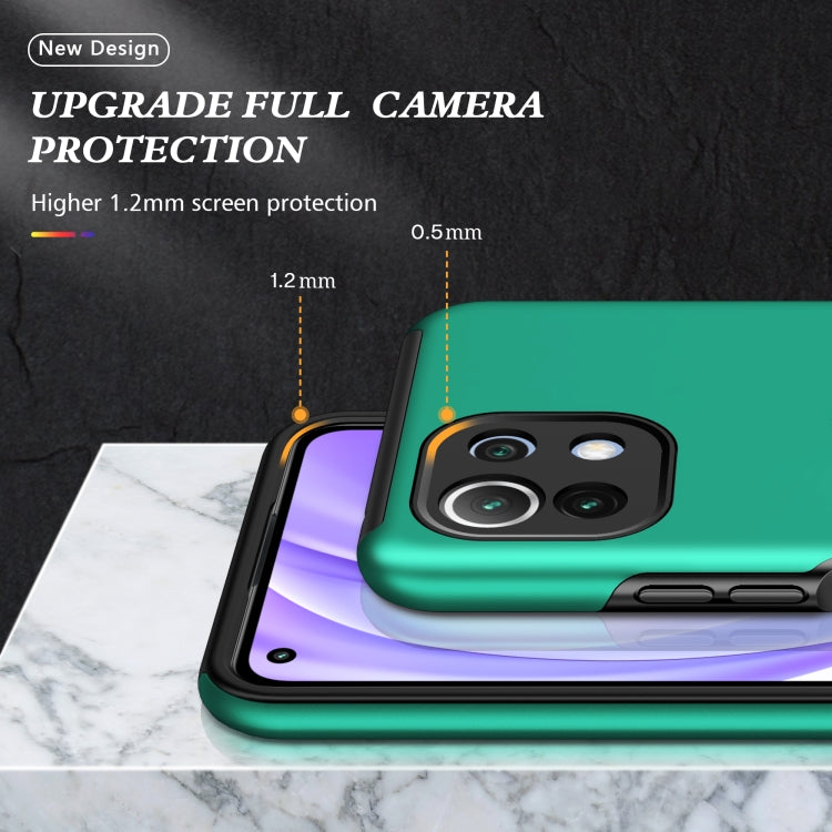 For Xiaomi Mi 11 Lite 5G PC + TPU Shockproof Magnetic Phone Case with Invisible Ring Holder