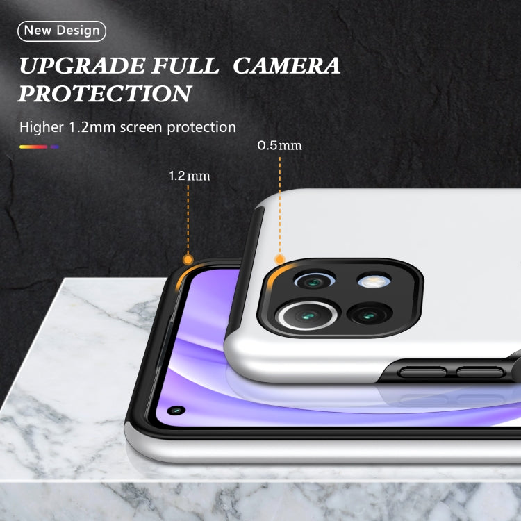 For Xiaomi Mi 11 Lite 5G PC + TPU Shockproof Magnetic Phone Case with Invisible Ring Holder