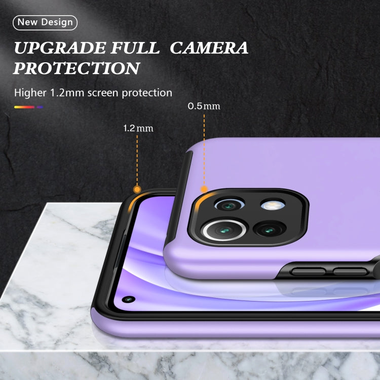 For Xiaomi Mi 11 Lite 5G PC + TPU Shockproof Magnetic Phone Case with Invisible Ring Holder