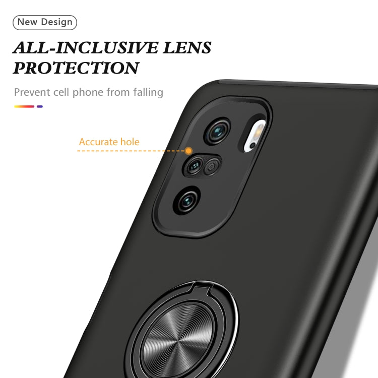 For Xiaomi Redmi K40 PC + TPU Shockproof Magnetic Phone Case with Invisible Ring Holder