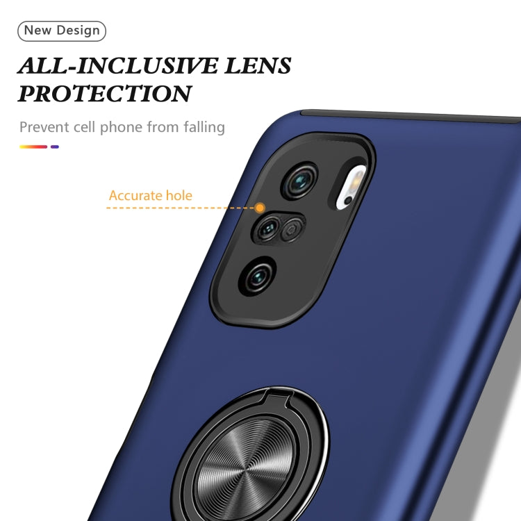 For Xiaomi Redmi K40 PC + TPU Shockproof Magnetic Phone Case with Invisible Ring Holder