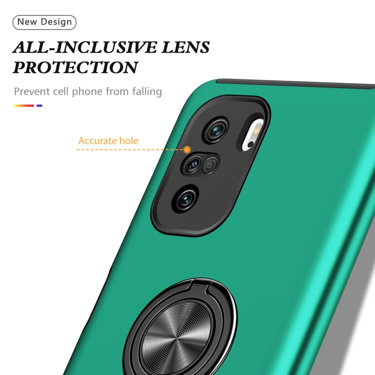 For Xiaomi Redmi K40 PC + TPU Shockproof Magnetic Phone Case with Invisible Ring Holder