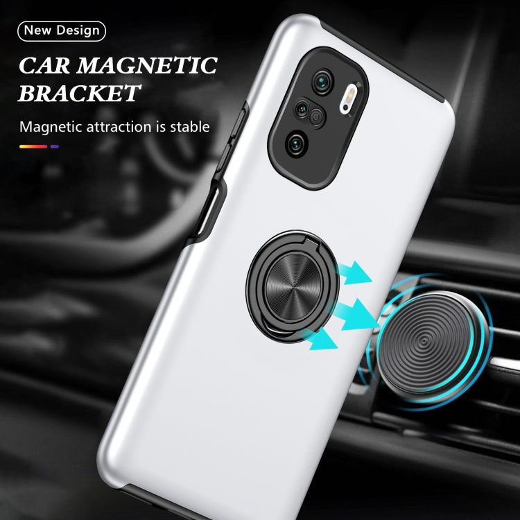 For Xiaomi Redmi K40 PC + TPU Shockproof Magnetic Phone Case with Invisible Ring Holder
