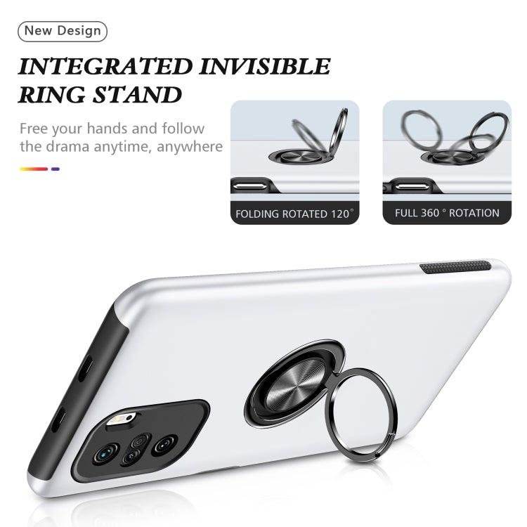 For Xiaomi Redmi K40 PC + TPU Shockproof Magnetic Phone Case with Invisible Ring Holder