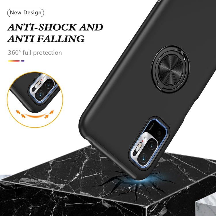 For Xiaomi Redmi Note 10 5G PC + TPU Shockproof Magnetic Phone Case with Invisible Ring Holder