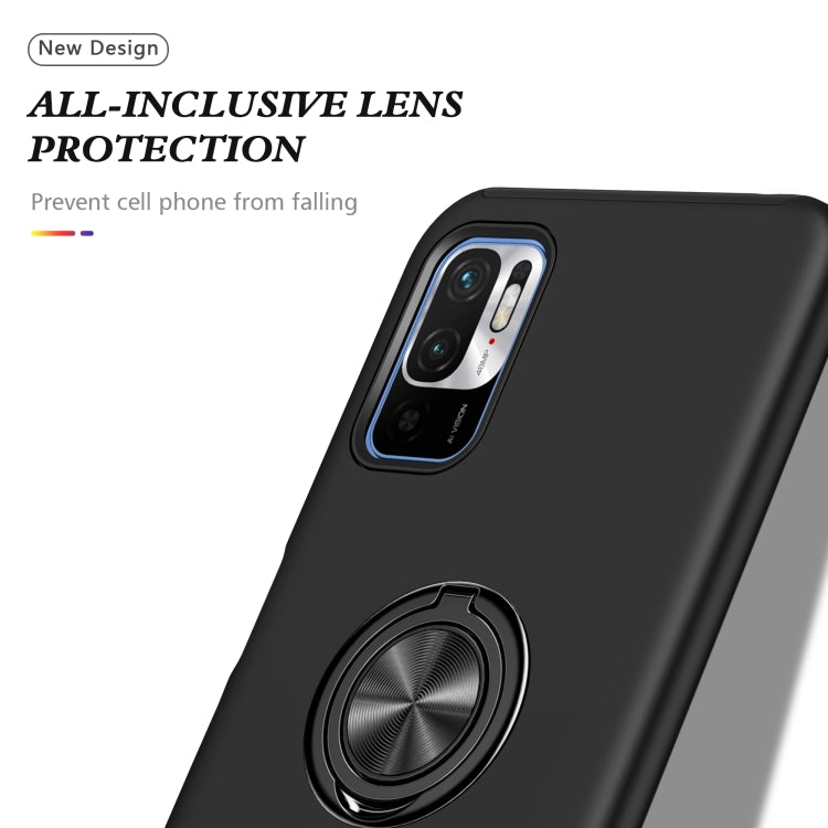 For Xiaomi Redmi Note 10 5G PC + TPU Shockproof Magnetic Phone Case with Invisible Ring Holder