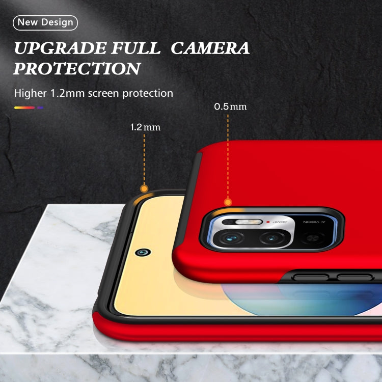 For Xiaomi Redmi Note 10 5G PC + TPU Shockproof Magnetic Phone Case with Invisible Ring Holder
