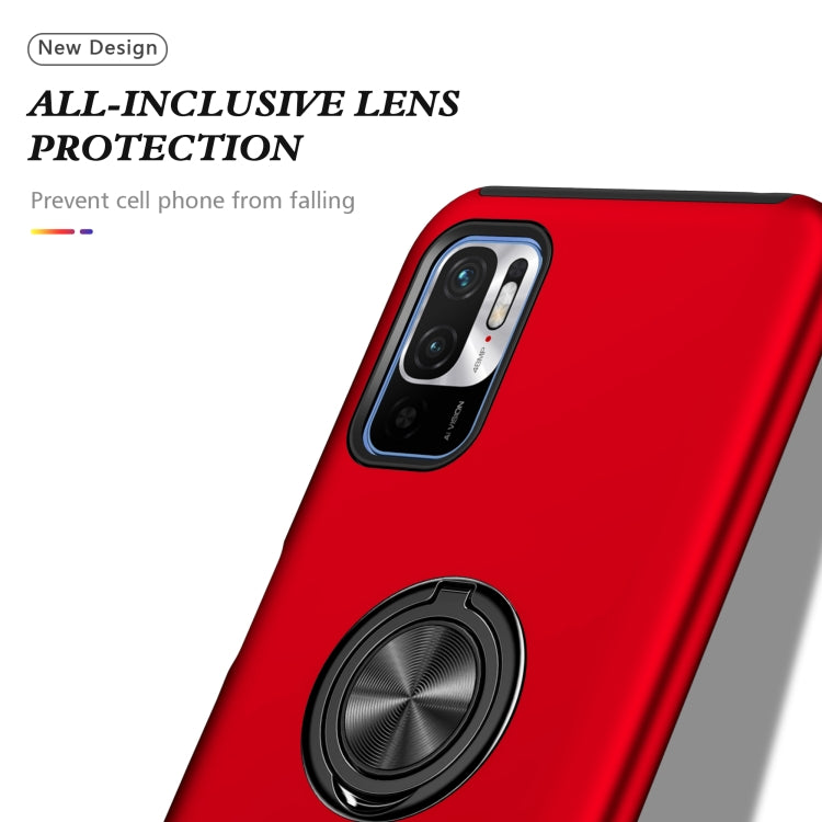 For Xiaomi Redmi Note 10 5G PC + TPU Shockproof Magnetic Phone Case with Invisible Ring Holder