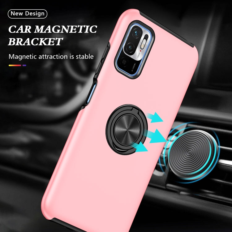 For Xiaomi Redmi Note 10 5G PC + TPU Shockproof Magnetic Phone Case with Invisible Ring Holder