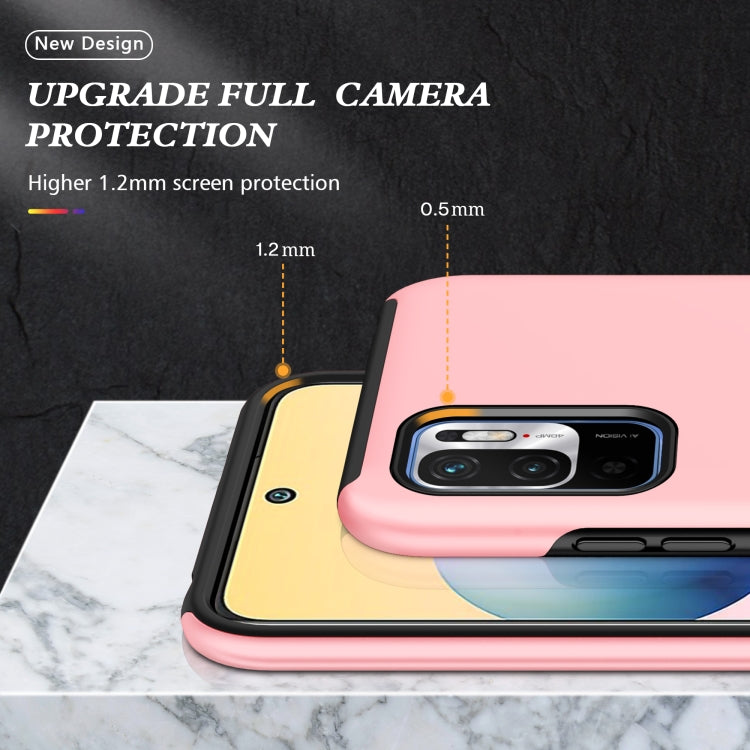 For Xiaomi Redmi Note 10 5G PC + TPU Shockproof Magnetic Phone Case with Invisible Ring Holder