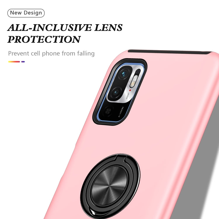 For Xiaomi Redmi Note 10 5G PC + TPU Shockproof Magnetic Phone Case with Invisible Ring Holder