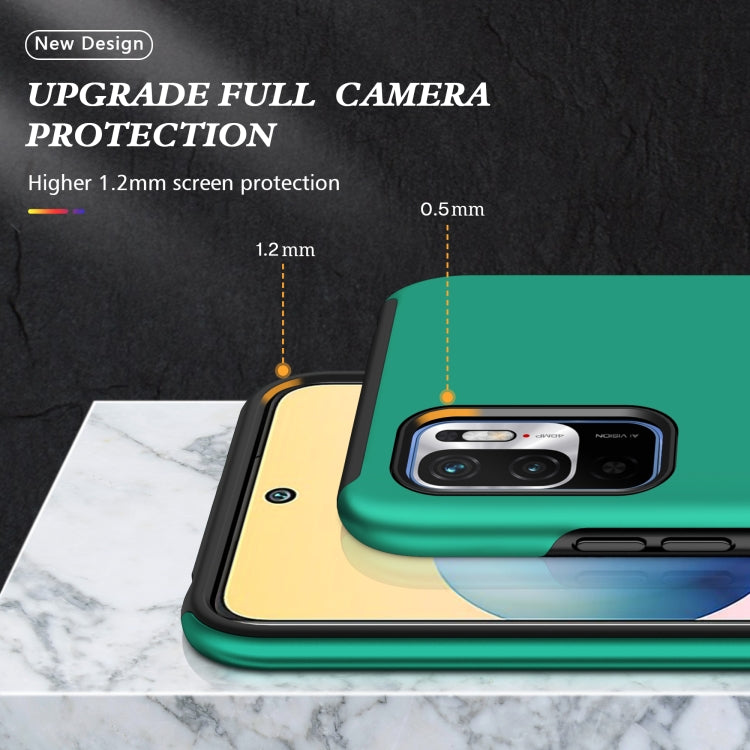 For Xiaomi Redmi Note 10 5G PC + TPU Shockproof Magnetic Phone Case with Invisible Ring Holder