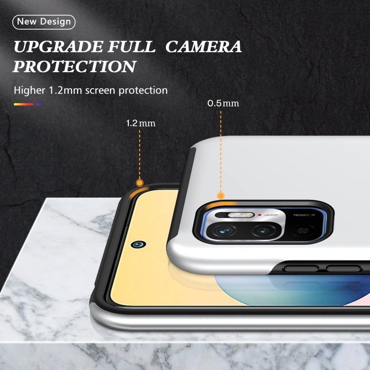 For Xiaomi Redmi Note 10 5G PC + TPU Shockproof Magnetic Phone Case with Invisible Ring Holder