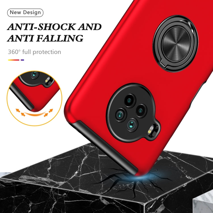 For Xiaomi Mi 10T Lite 5G PC + TPU Shockproof Magnetic Phone Case with Invisible Ring Holder