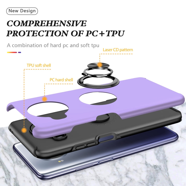 For Xiaomi Mi 10T Lite 5G PC + TPU Shockproof Magnetic Phone Case with Invisible Ring Holder