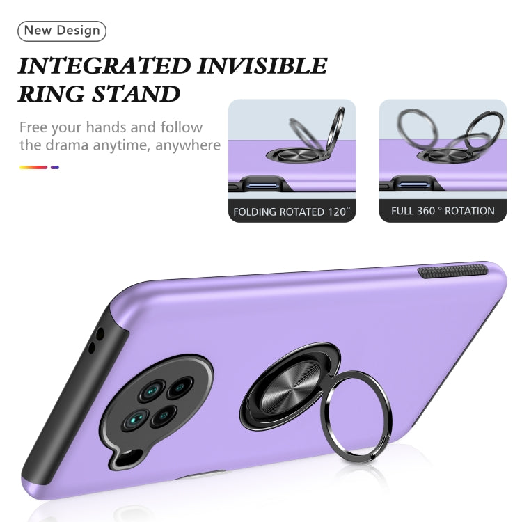 For Xiaomi Mi 10T Lite 5G PC + TPU Shockproof Magnetic Phone Case with Invisible Ring Holder