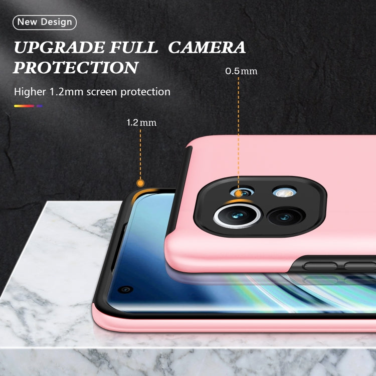 For Xiaomi Mi 11 PC + TPU Shockproof Magnetic Phone Case with Invisible Ring Holder