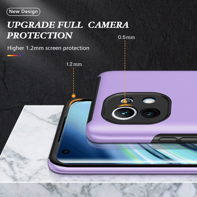 For Xiaomi Mi 11 PC + TPU Shockproof Magnetic Phone Case with Invisible Ring Holder