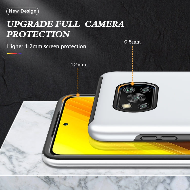 For Xiaomi Poco X3 / X3 NFC PC + TPU Shockproof Magnetic Phone Case with Invisible Ring Holder