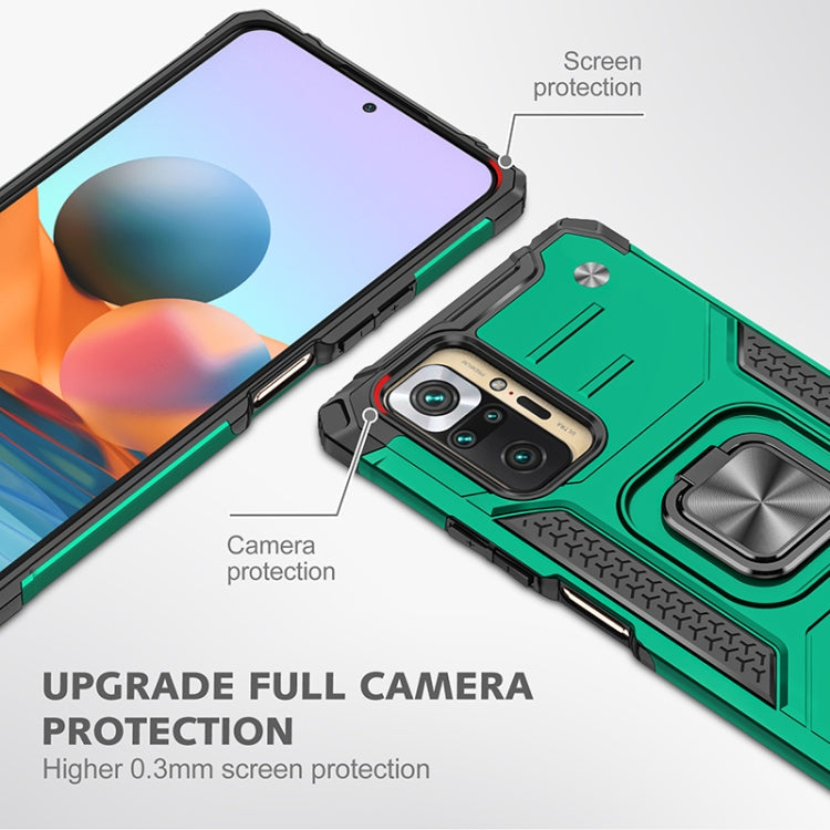 For Xiaomi Redmi Note10 Pro Magnetic Armor Shockproof Phone Case with Metal Ring Holder