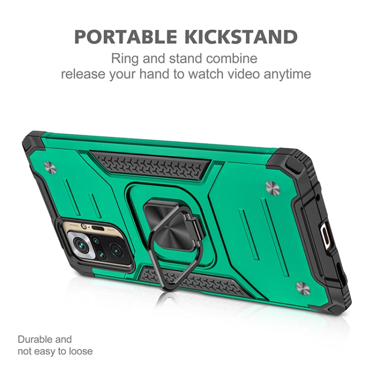 For Xiaomi Redmi Note10 Pro Magnetic Armor Shockproof Phone Case with Metal Ring Holder