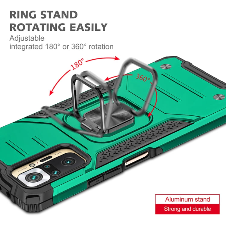 For Xiaomi Redmi Note10 Pro Magnetic Armor Shockproof Phone Case with Metal Ring Holder