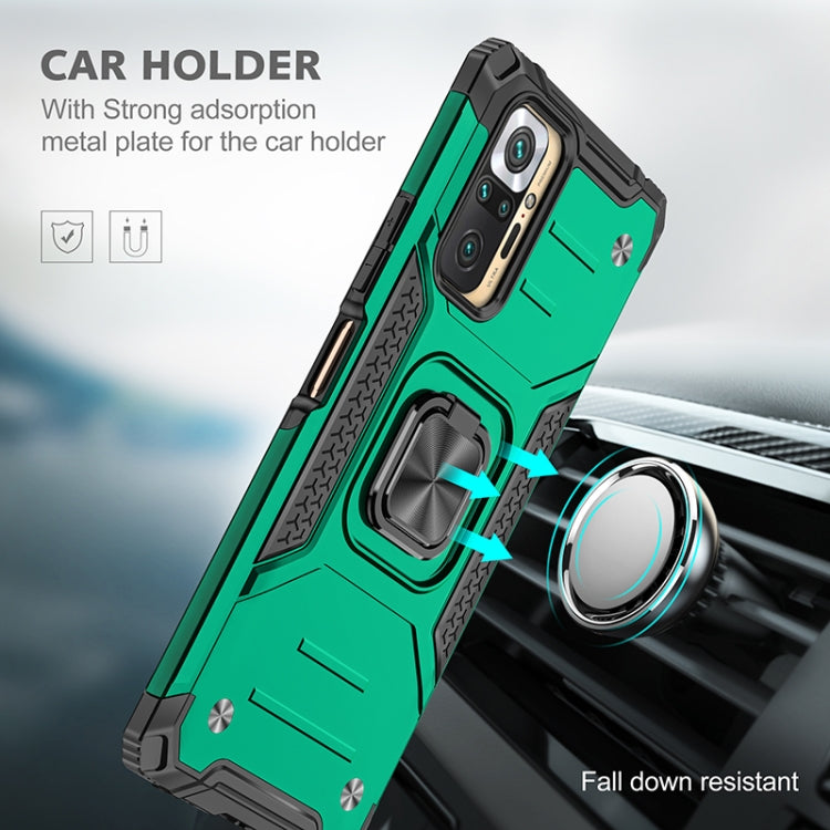 For Xiaomi Redmi Note10 Pro Magnetic Armor Shockproof Phone Case with Metal Ring Holder