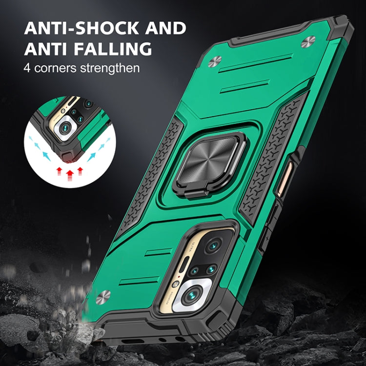For Xiaomi Redmi Note10 Pro Magnetic Armor Shockproof Phone Case with Metal Ring Holder